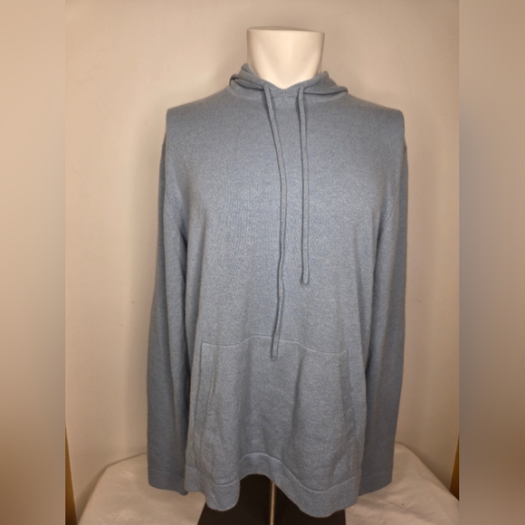 Theory Size M Light Blue 100%Cashmere Hoodie/Sweater